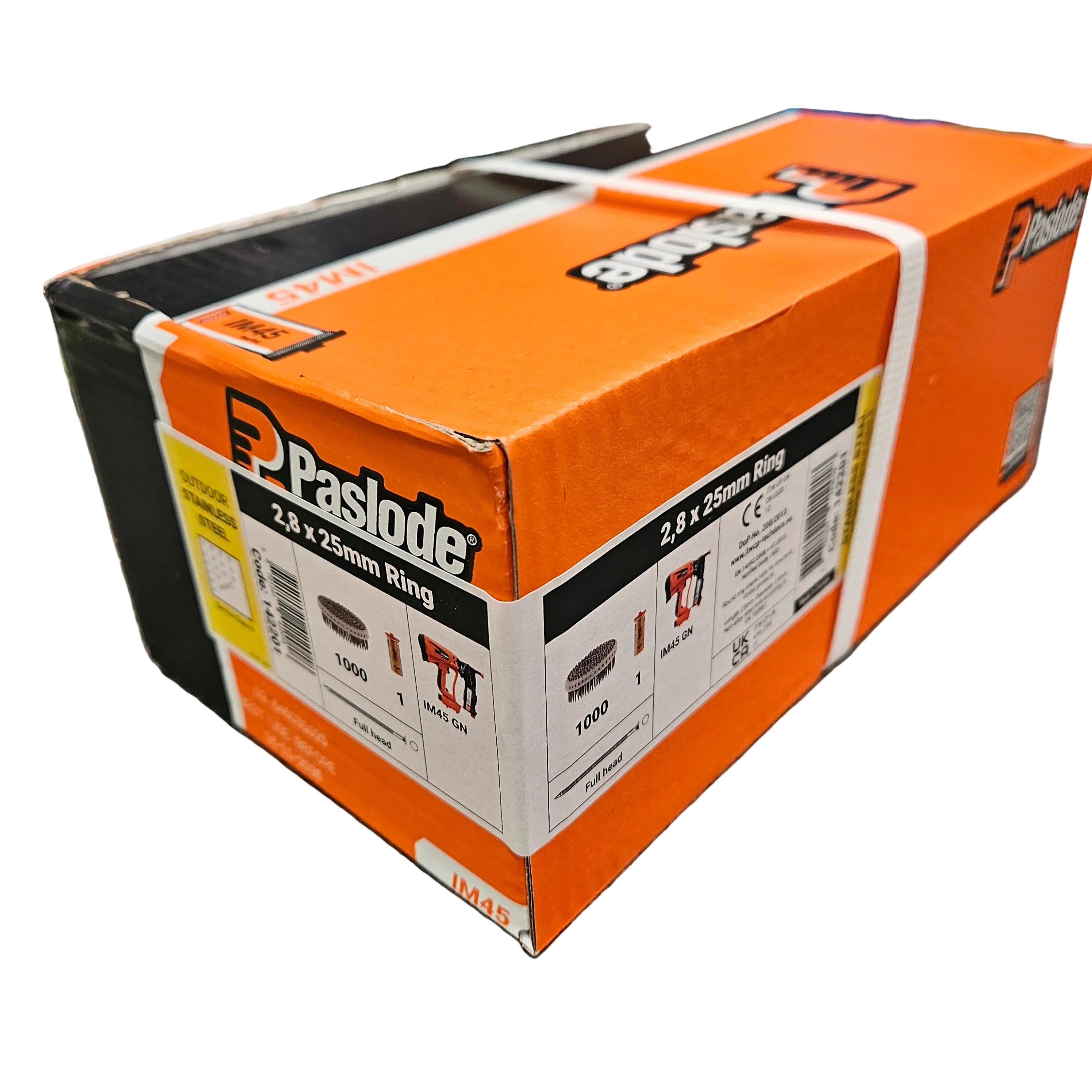 Paslode IM45 2.8mm x 25mm Stainless Nail & Fuel Pack