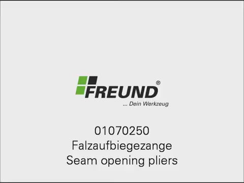 Video of the Freund Seam opening pliers